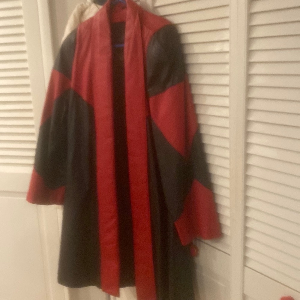 Leather woman’s coat
